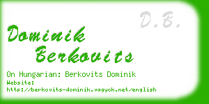 dominik berkovits business card